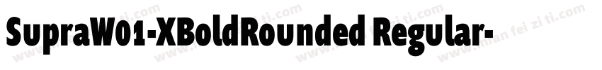 SupraW01-XBoldRounded Regular字体转换